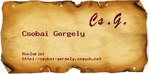 Csobai Gergely névjegykártya