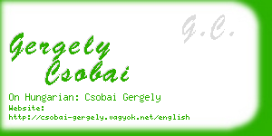 gergely csobai business card